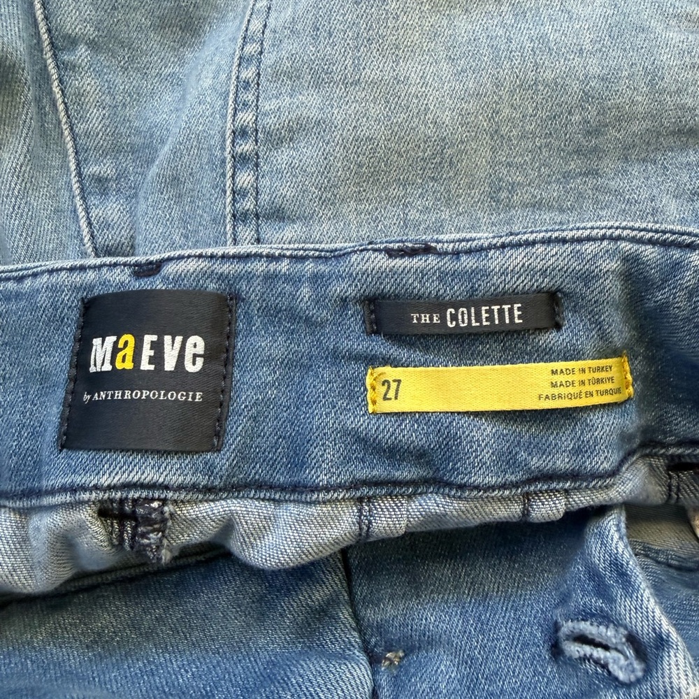 Maeve Light Blue Denim Patch-Pocket Shorts - Picture 3 of 3